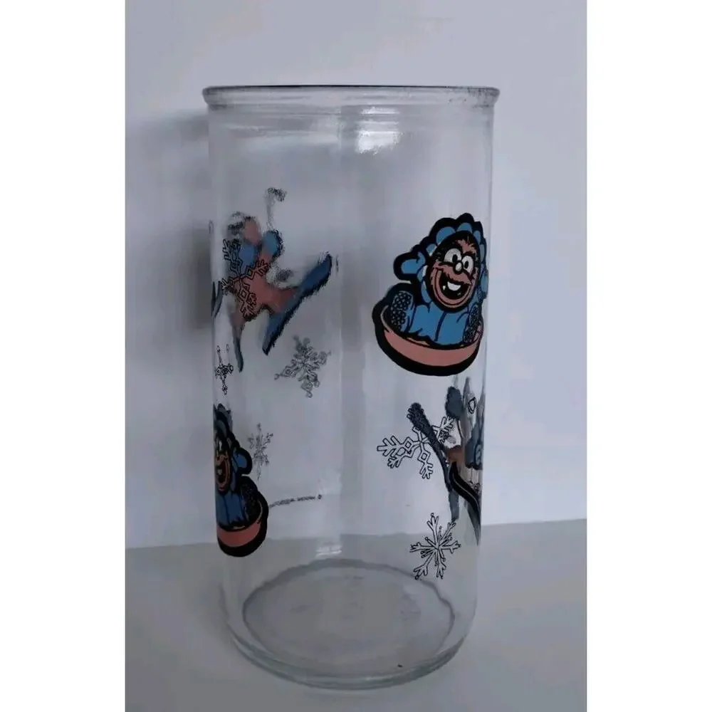 1989 The Muppet Babies Kraft Vintage Jelly Jar Glass - Gonzo and Animal